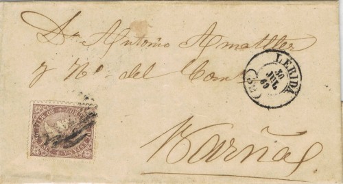 Carta LERIDA con num 98
