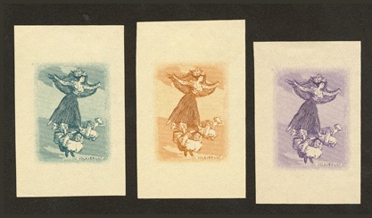 1930. Juego completo de los catorce ENSAYOS DE PLANCHA DE LOS CENTROS, en los colores adoptados Volaverunt.jpg