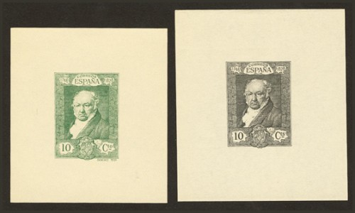 1930. Ocho PRUEBAS DE LOS REPORTES LITOGRAFICOS ORIGINALES, en diferentes colores. MAGNIFICAS Y EXTRAORDINARIAMENTE RARAS. (Gálvez 2573-80).jpg