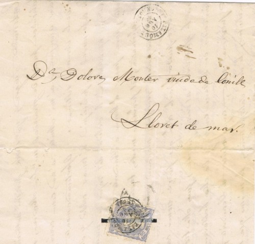 Carta Palamos con num 107