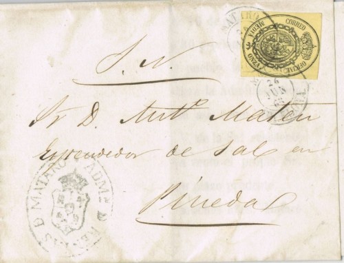 Carta Mataró con num 35