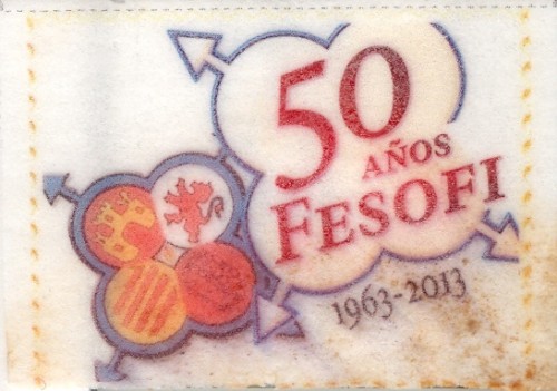 Fesofi. 50.º Aniversario. Tarta cena. Oblea de Pan de Ángel.jpg