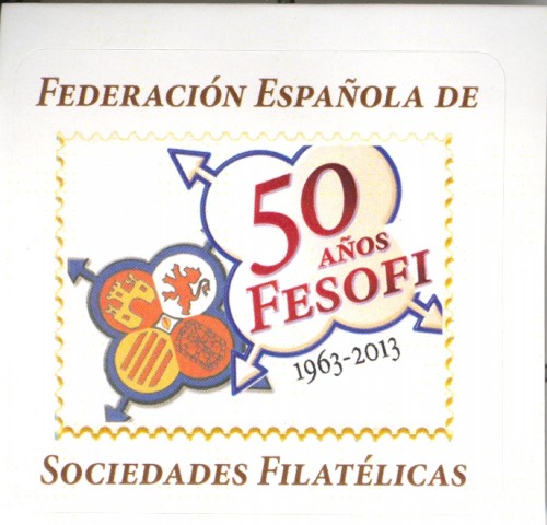 Fesofi. 50.º Aniversario. Pegatina cuadrada sin dentar.jpg