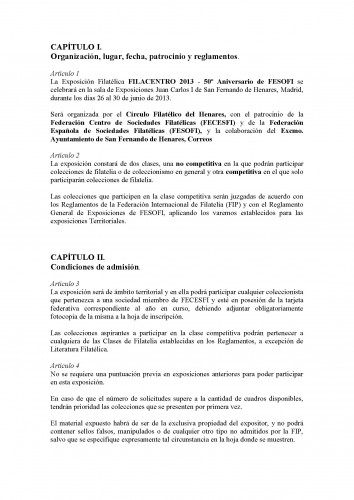 San Fernando de Henares. 2013. Filacentro 2013. Reglamento 2.jpg