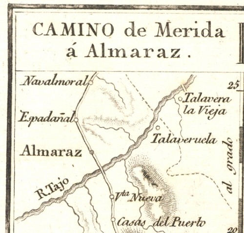 Casatejada. Itinerario Descriptivo. Mariano de Cabrerizo. 1826. Mapa Extremadura. Detalle 2.jpg