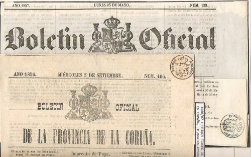 1856/57.Primer timbre de los creados en España.30/Reales/arroba