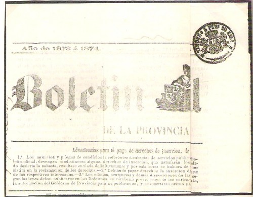 La Coruña.1873:Con la llegada de Amadeo los timbres fueron sustituidos.Similares a los anteriores pero con la &quot;Cruz de Saboya&quot;en lugar de las Lises.