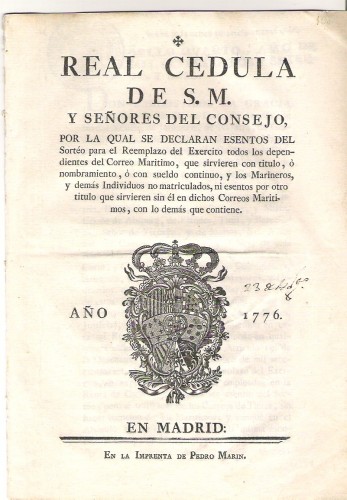 Cuando se habla de REal Orden ,normalmente,se refieren al envio de Reales Cedulas,como esta.