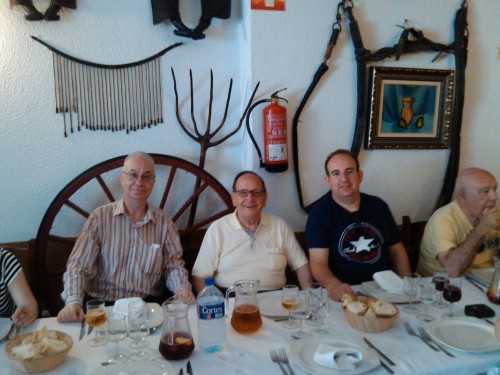 Jesúsmil, F.Romera, Antonio y Fardutti en el Mesón de Chinchilla