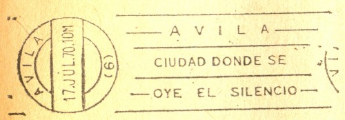 Rodillo de Propaganda. Capítulo II. 0331. Ávila-17.JUL.70.10M-6. AVILA-CIUDAD DONDE SE-OYE EL SILENCIO.jpg