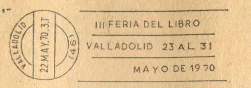 Rodillo de Propaganda. Capítulo II. Valladolid.22.MAY.70.3.T.46. III FERIA DEL LIBRO-VALLADOLID 23 AL 31-MAYO DE 1970.jpg