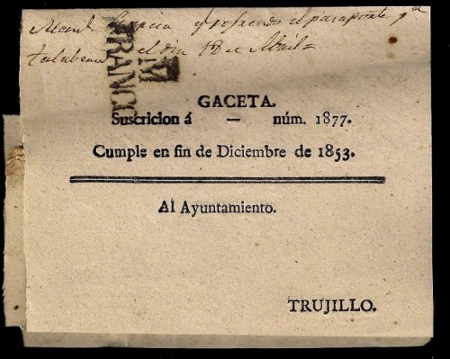 1853. Madrid - Trujillo (faja de impresos).jpeg