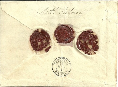 Dorso carta certificada PM - Soller