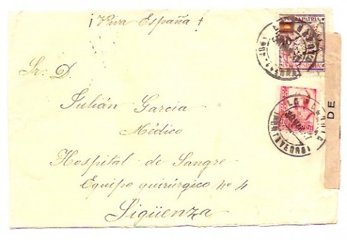 Al Hospital de sangre,equipo quirurgico nº4,en Siguenza.
