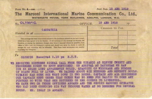 Telegrama del 15 de abril de 1912 remitido desde RMS Titanic.jpg