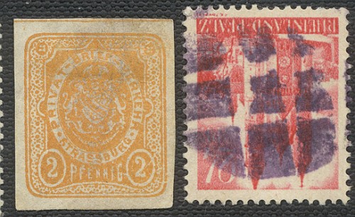Correo privado en Alemania i matasellos de corcho