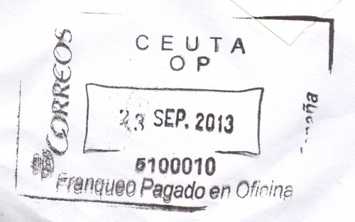 FPO. AF-103. Ceuta. O P. 5100010. 2013-09-23. 39x64.jpg