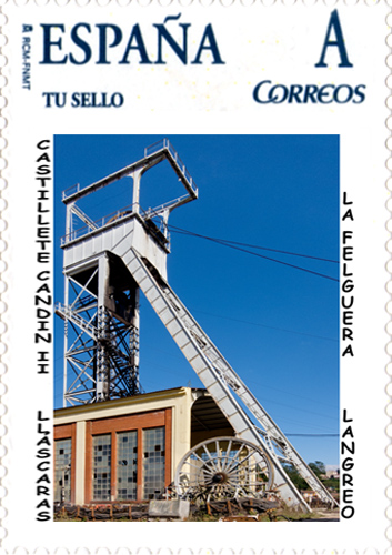 Sello personalizado. Sama de Langreo. 2013. XVI Exp. Colec. Minero Grucomi. Proyecto.jpg