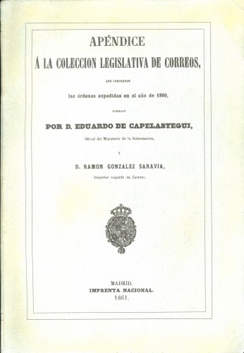 Apéndice a la Colección Legislativa de Correos. 1861. Baja.jpg