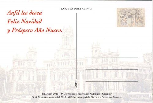 Madrid. 2013. Convención Navidad FILATELIA 2013. Tarjeta de felicitación de Anfil. Reverso. Baja.jpg