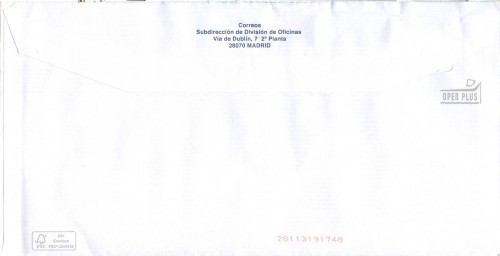Franqueo pagado. Autorización oficial nº 0006MK. Reverso. Baja.jpg