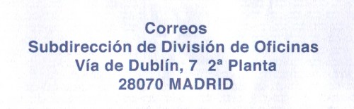 Franqueo pagado. Autorización oficial nº 0006MK. Remite.jpg