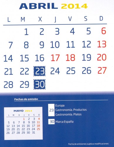 Emisiones España. 2014. Calendario 2014-04. Baja.jpg