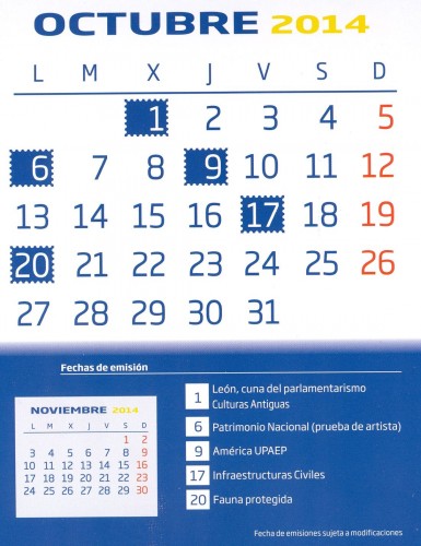Emisiones España. 2014. Calendario 2014-10. Baja.jpg
