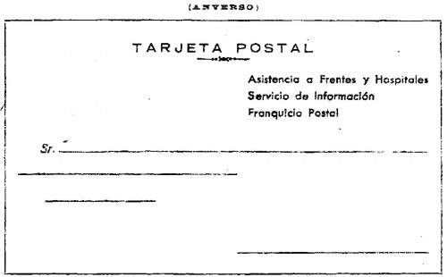 1937-11-19. Franquicia a Frentes y Hospitales. Tarjeta 1. Anverso.jpg
