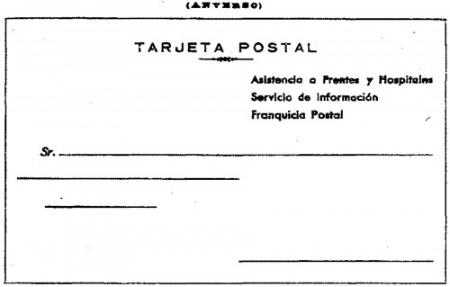 1937-11-19. Franquicia a Frentes y Hospitales. Tarjeta 3. Anverso.jpg