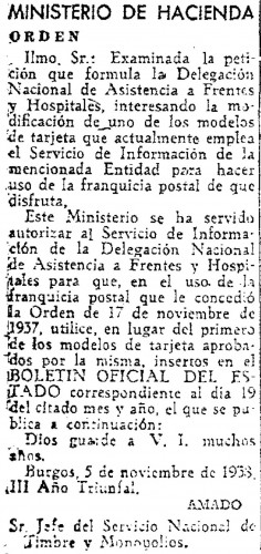 1938-11-10. Frentes y Hospitales. Nuevo modelo de tarjeta postal. Texto.jpg