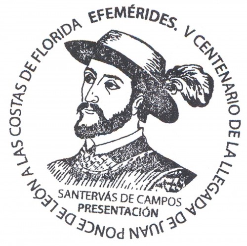 2014-01-03. V Centenario de la llegada de Juan Ponce de León a las costas de Florida. Presentación. 07-02-2014. Matasellos. Alta.jpg