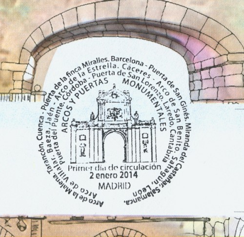 Matasellos Primer Día &quot;Arcos y Puertas Monumentales 2014&quot;