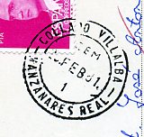 Madrid, CEM COLLADO VILLALBA - MANZANARES EL REAL, 16.FEB.81<br />(también usado 14.SET.83)