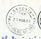 Segovia, CEM SEGOVIA - PALAZUELOS DE ERESMA, 21.MAR.86