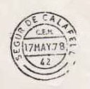 Tarragona, CEM SEGUR DE CALAFELL, 17.MAY.78<br />(en venta en la red)