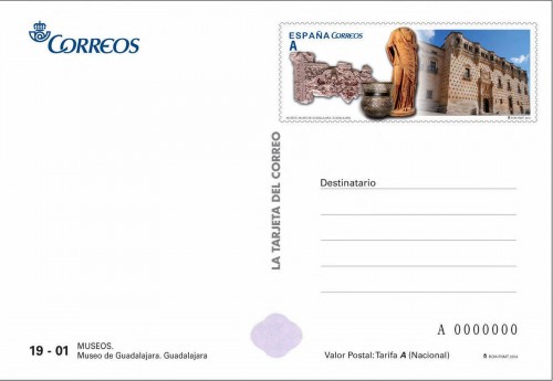 2014-03-12. Museo de Guadalajara. Tarjeta entero postal. Anverso. Alta.jpg