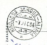 Teruel, CEM HINOJOSA DE JARQUE - ALIAGA, -1.DIC.84