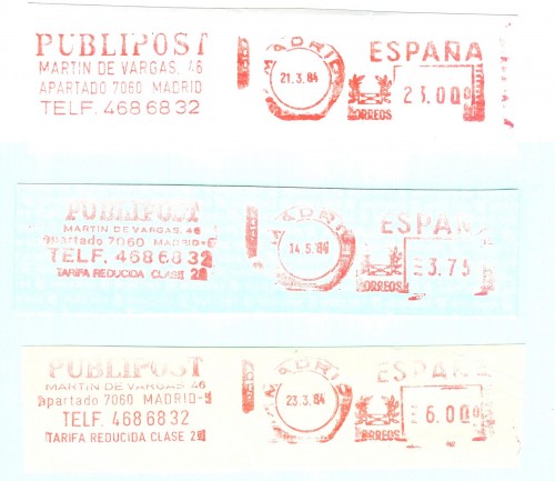estos tres son de la misma empresa pero varia el anagrama y no se aprecia numero.Tambien de madrid.