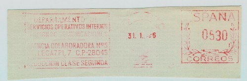 de Madrid, Departamento de servicios operativos internos, seccion de comunicaciones.