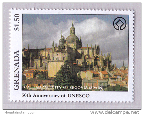 Catedral de Segovia en sello de Grenada 1997