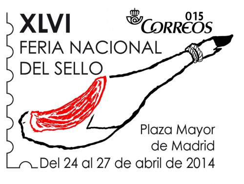 Madrid. 2014. XLVI Feria Nacional del Sello. Matasellos. Boceto.jpg