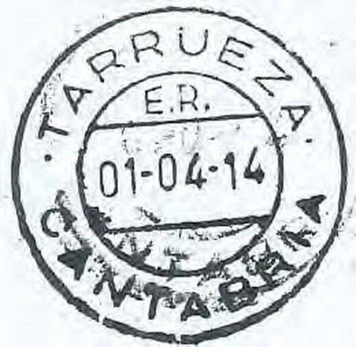 E. R. Tarrueza. Cantabria. 2014-04-01. Matasellos. Alta.jpg