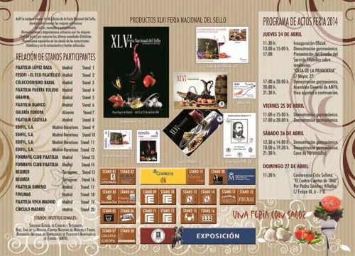 Madrid. 2014. XLVI Feria Nacional del Sello. Relación de actos. Definitivo. Alta.jpg
