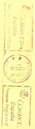 FPO. AF-108. Sta. Cruz de Tenerife O. P. 3800010. 2014-05-05.jpg