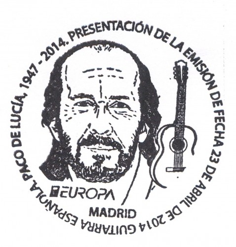 2014-04-23. Europa. Guitarra. Paco de Lucía. Presentación. 28-04-2014. Matasellos. Alta.jpg