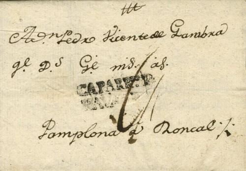 Caparroso a Roncal 1800