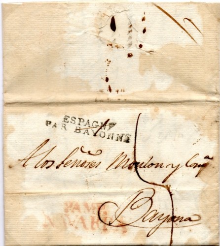 Pamplona a Bayona 1817