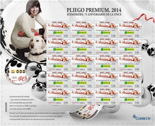 2014-06-27. Efemérides. 75 Aniversario de la ONCE. Pliego Premium. Boceto. Baja.jpg