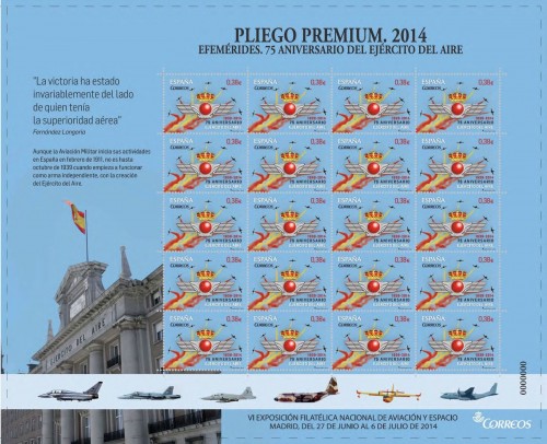 2014-06-27. Efemérides. 75 Aniversario del Ejército del Aire. Pliego Premium. Boceto. Baja.jpg